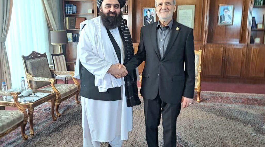 وزیر خارجه‌ی طالبان با رییس‌جمهوری ایران دیدار کرد