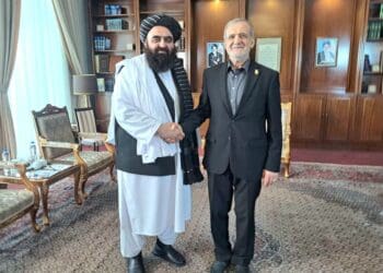 وزیر خارجه‌ی طالبان با رییس‌جمهوری ایران دیدار کرد