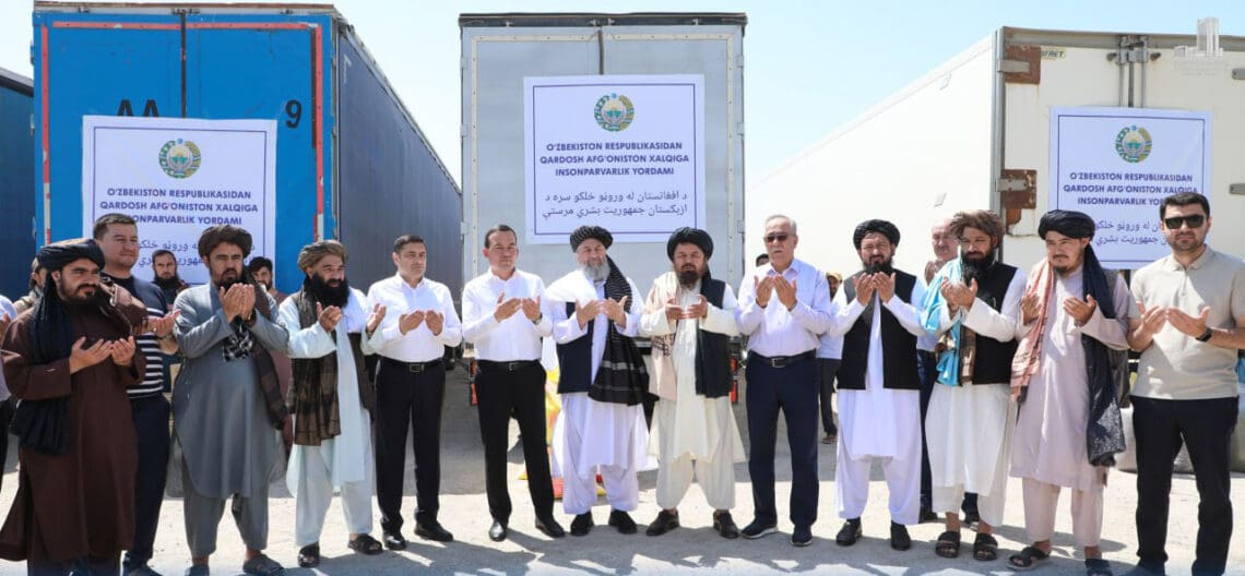 ازبیکستان به‌ مناسبت عید قربان ۱۸۳ تُن مواد خوراکی به افغانستان کمک کرد