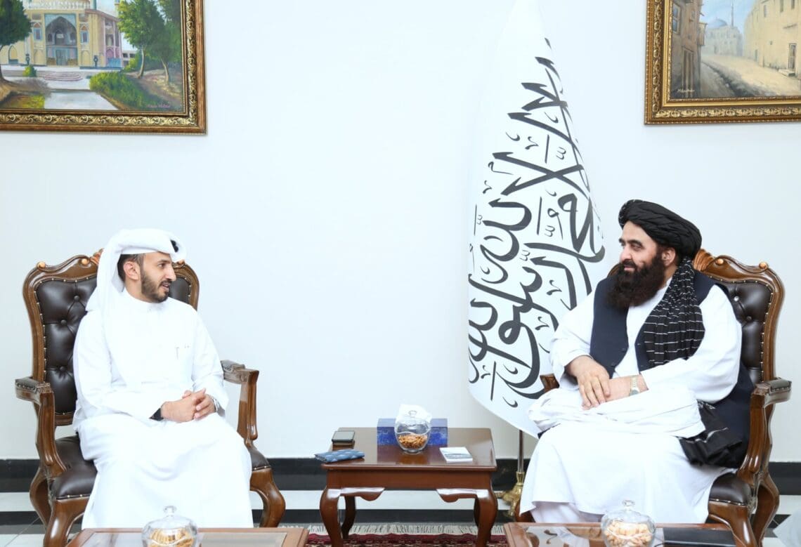 متقی با کاردار قطر در کابل دربارهی ارتقای سطح روابط دیپلوماتیک گفتوگو کرد